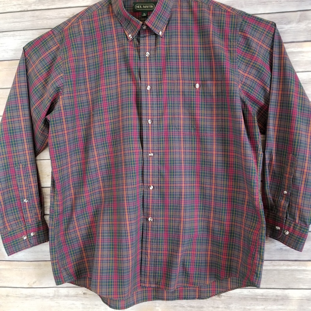 Neil Martin Long Sleeve Shirt XL Button Down VTG